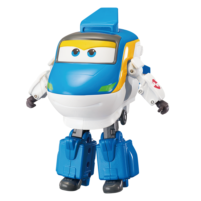 超级飞侠11豪华版大号变形机器人玩具趣味高铁运货车厢吊钩咚咚760236高清大图