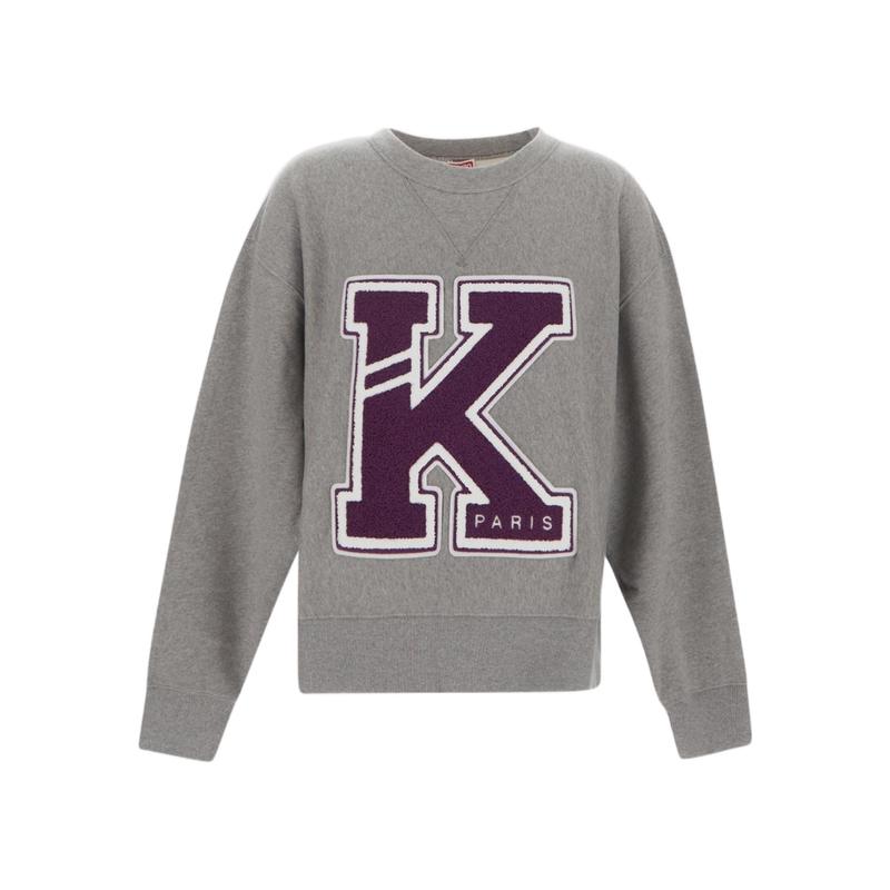 高田贤三(Kenzo)男款棉质落肩圆领卫衣舒适百搭套头休闲运动潮牌高清大图