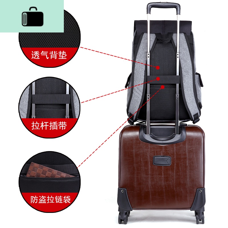 双肩包男背包女韩版休闲大容量旅行包高初中学生书包男时尚潮流NEW LAKE高清大图