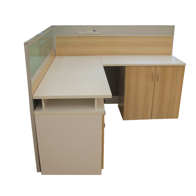 鸿业盛大FSH15-0836办公家具电脑桌屏风办公桌职员工位卡座简约现代职员办公桌1530L*1630W*1150H高清大图