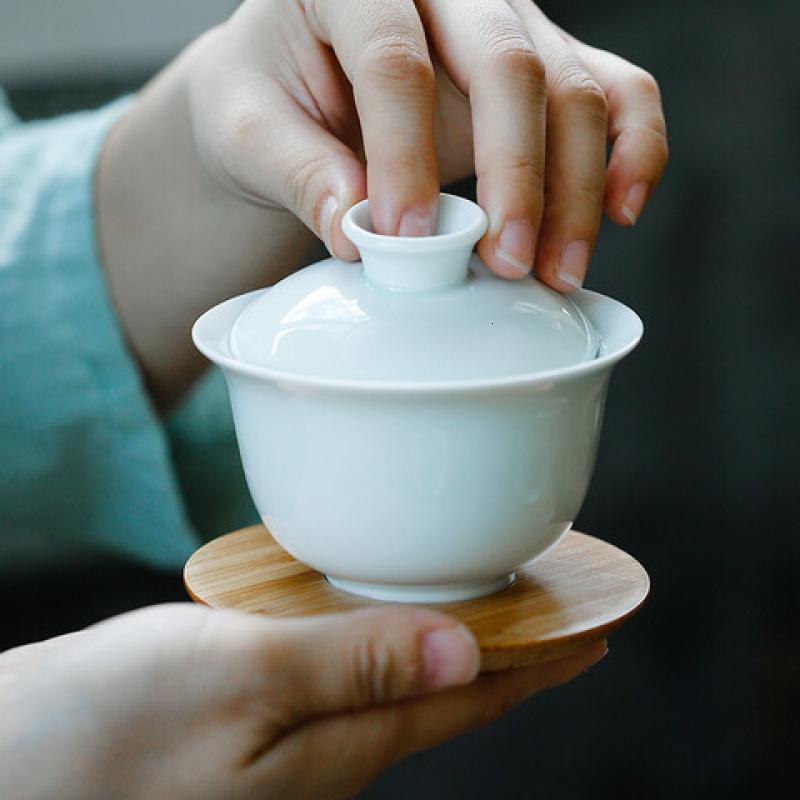 苏氏陶瓷(SUSHI CERAMICS) J0201 山间竹影茶组-茶杯盖碗茶壶 3个/套 (单位:套)高清大图