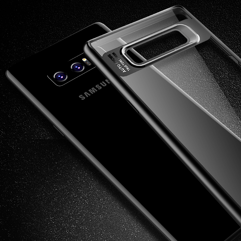 洛克(ROCK)SAMSUNG Note8 手机壳透明保护套三星NOTE8全包防摔硬壳 晶彩系列 黑色