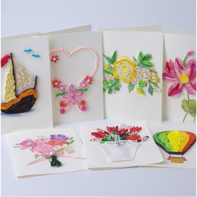 家柏饰(CORATED)儿童教师节贺卡立体花朵贺卡diy制作材料包衍纸手工卡片感恩图片