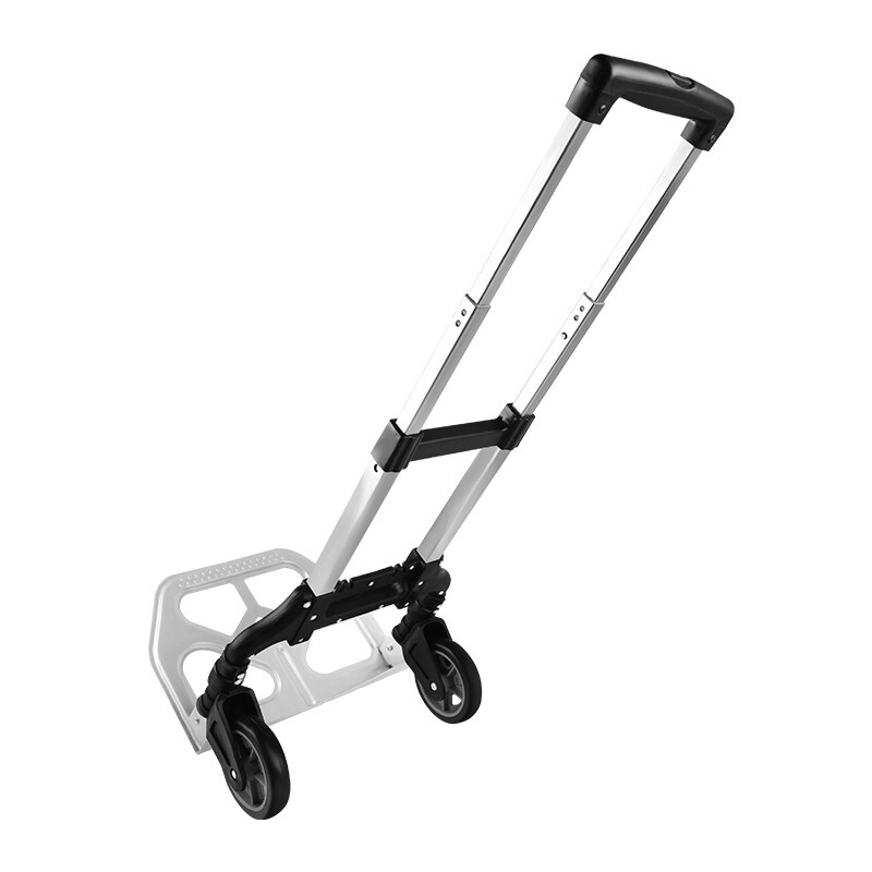 新越昌晖小推车小拖车行李车折叠拉杆车购物车手拉车手推车买菜车便携拉货车家用搬运车铝合金手拖车黑F51005高清大图