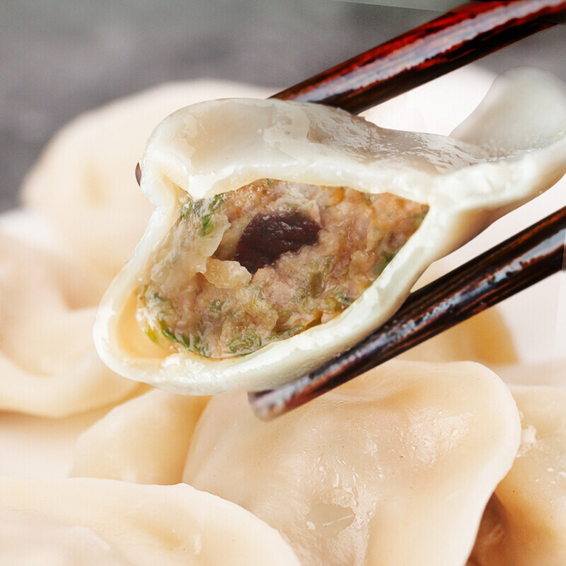 大娘水饺手工捏制青菜香菇猪肉水饺700g蒸饺饺子煎饺锅贴早餐火锅食材