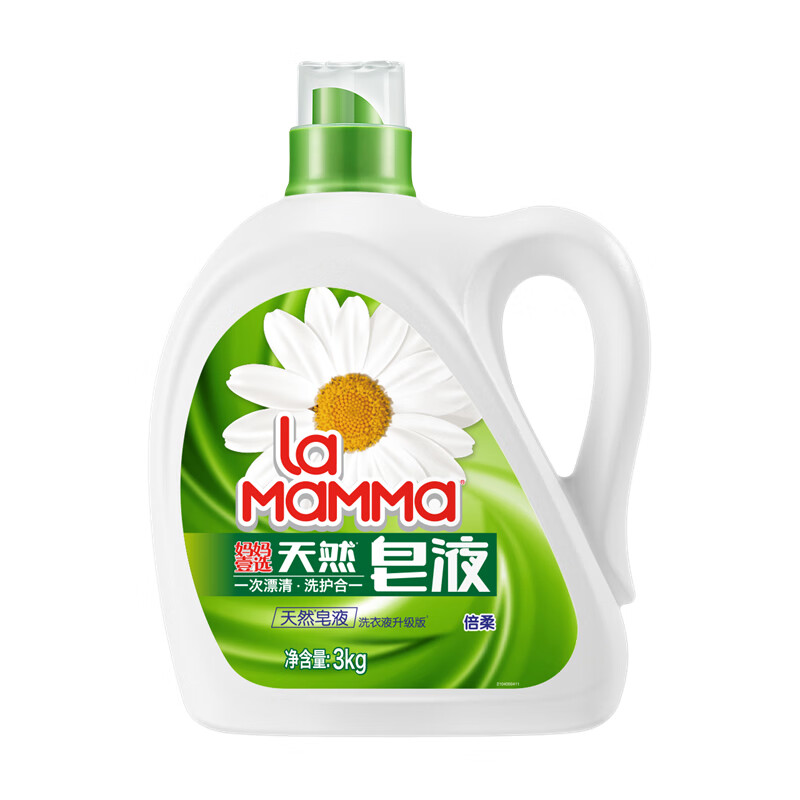 威露士 妈妈壹选天然皂液倍柔3kg 洗护合一