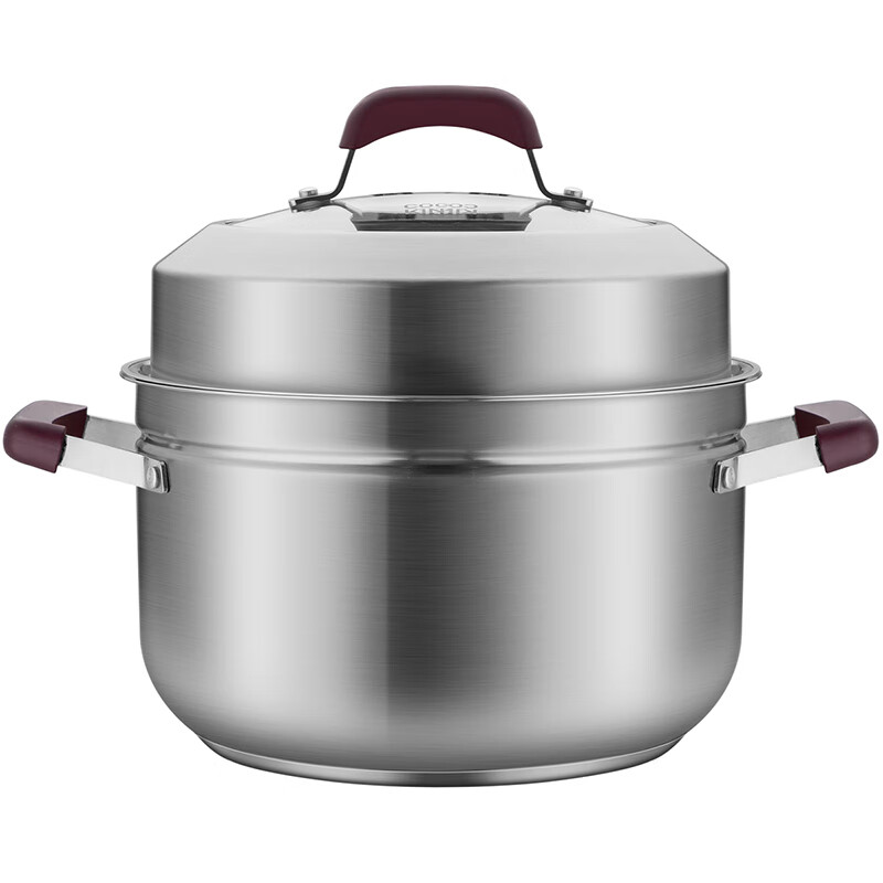 炊大皇(COOKER KING)家用汤蒸锅24cm304不锈钢 加高拱盖复底煤气电磁炉通用煮汤蒸馒头蒸鱼ZG24ZMW