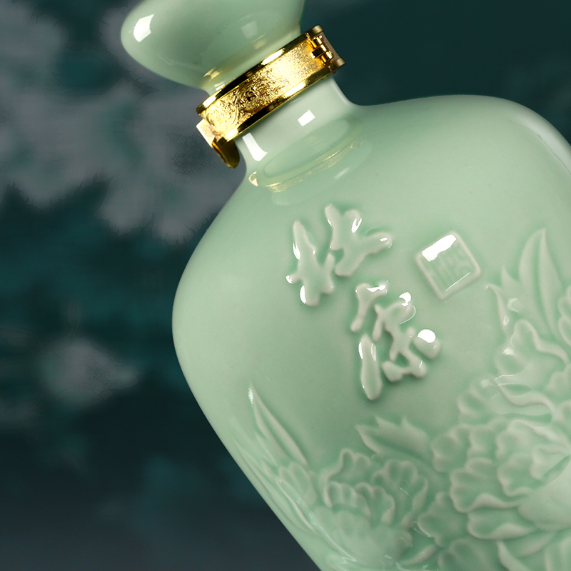 [酒厂自营]杜康御藏浓香型52度青瓷坛粮食婚宴白酒礼盒1.5L*2瓶整箱装春节礼品酒高清大图