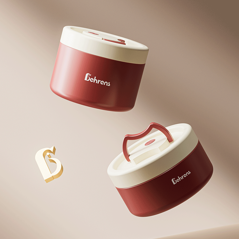 贝伦斯幸运红保温饭盒