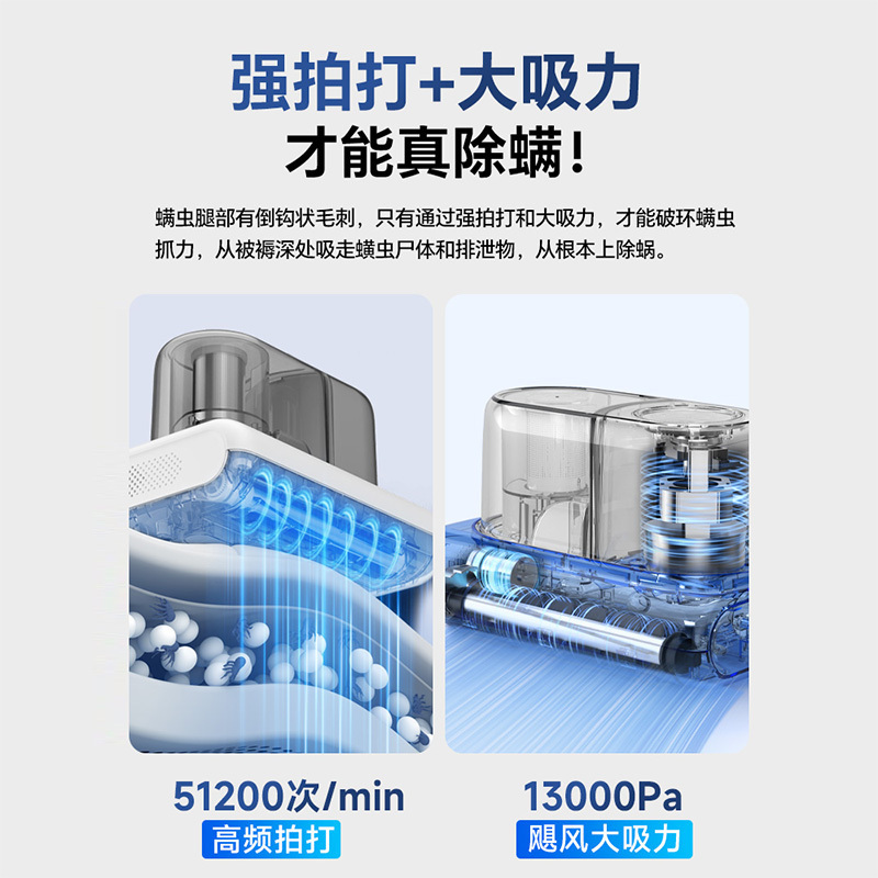 苏泊尔(SUPOR)除螨仪床上家用紫外线杀菌吸尘器吸毛去螨虫除菌一体机TT6S