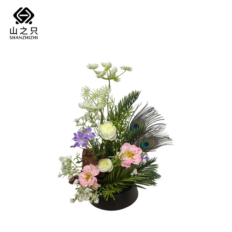 山之只 创意花艺孔雀造型 MZ0133 个