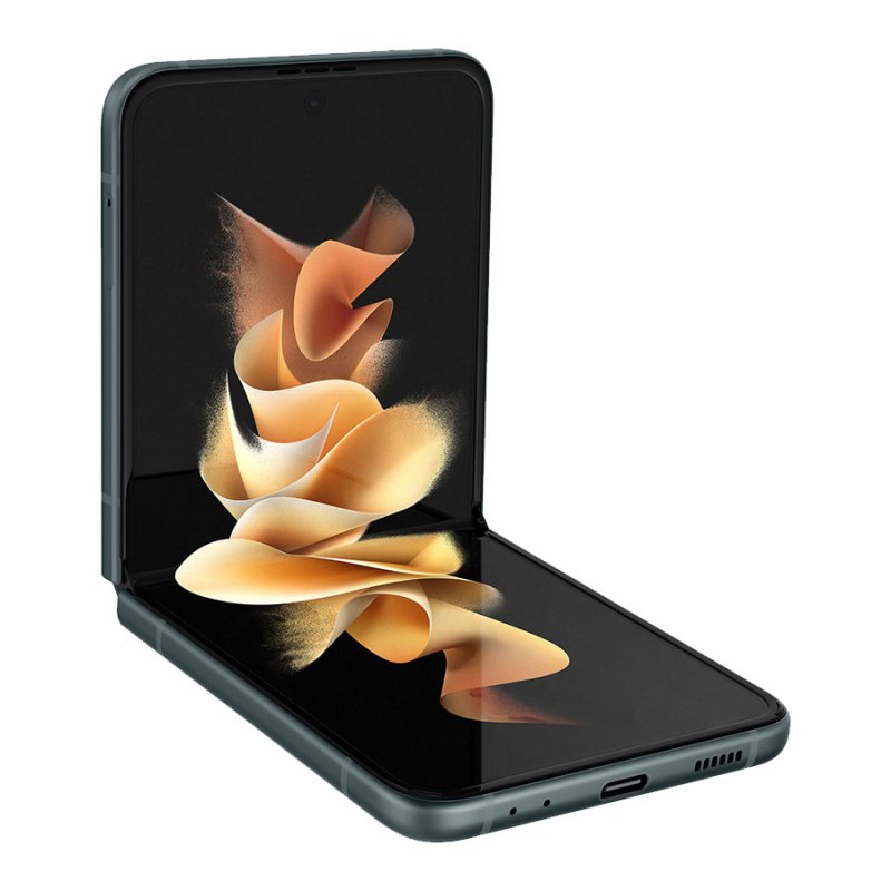 [简体中文]三星SAMSUNG Galaxy Z Flip3 8+128GB 5G全网通 折叠屏手机 支持移动联通电信 港澳台版 夏夜森林 绿