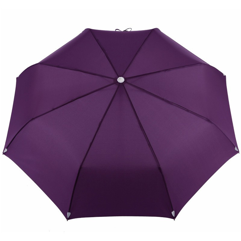 天堂伞 自开自收黑胶58cm*8骨三折晴雨伞3331e升级款深紫色报价_参数_