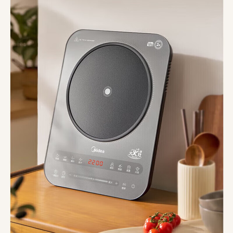 美的(Midea)铂钻系列家用电磁炉3000W大功率电磁灶火锅炉爆炒电磁炉定时功能 MC-E30BD51高清大图
