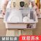 厨房置物收纳筷子架塑料碗盆碗筷收纳放碗盒防尘带盖沥水篮碗柜 单人使用揭盖款 蓝色小号款