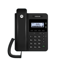 摩托罗拉(MOTOROLA) 100IP-2P 电话机座机 IP话机百兆VOIP 支持POE供电 前台客服呼叫中心
