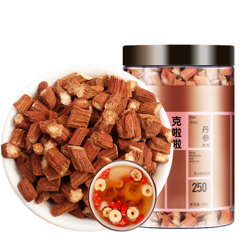 桑克拉(SUN CLARA)丹参片 250g/瓶 大片云南紫丹参片 大颗粒丹参