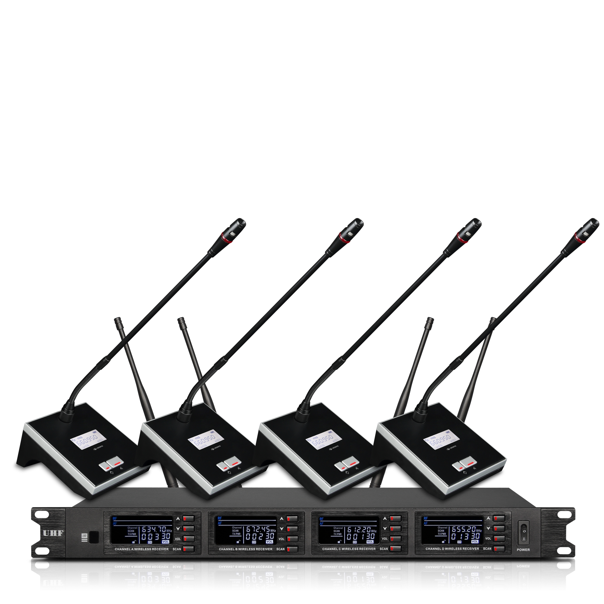XIRCOM(捷讯)XC-680M U段无线一拖八会议式话筒无线台式鹅颈(可换手持话筒)视频会议应用