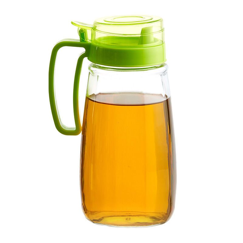 大容量玻璃油壶大小号酱醋瓶创意防漏油罐家用调味罐600毫升绿