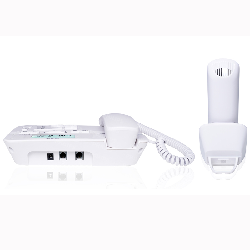 飞利浦(Philips)DCTG188一拖一数字无绳电话机办公家用无线固定座机电话子母机商用免提通话功能(白色)