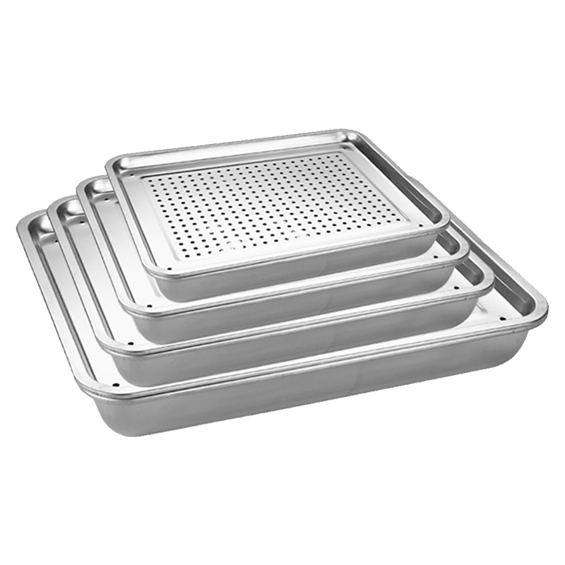 金迪乐不锈钢长方形茶盘沥水盘深盘+漏盘高清大图