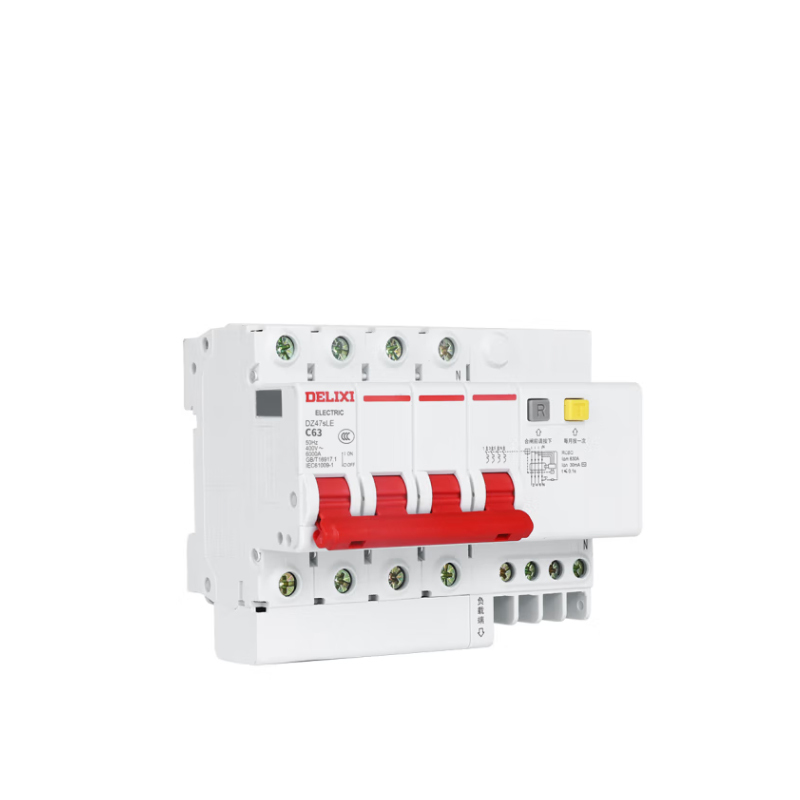 德力西小型漏电保护断路器 DZ47sLE 4P C 40A
