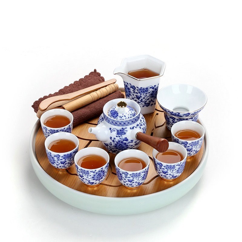 家用功夫干泡茶台玻璃茶具套装茶壶日式简约陶瓷茶盘储水茶海其他否clevermama