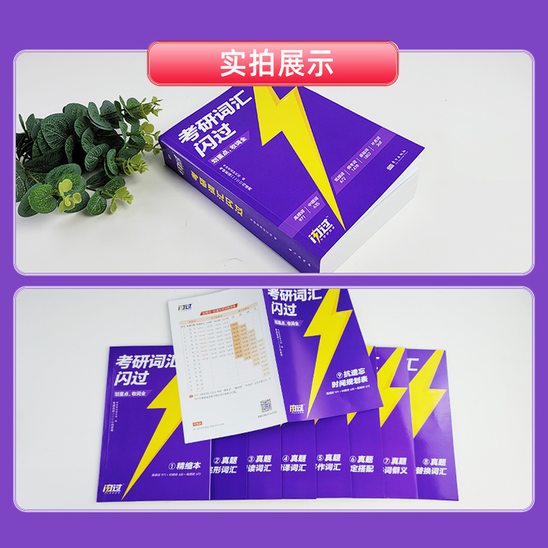 [旗舰线装版]2026版考研词汇闪过-赠89节配套视频课 [正版]直营2026考研词汇 2024考研英语词汇单词书默写本高清大图