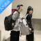 封后双肩包男韩版简约时尚潮流高中大学生书包休闲旅行背包潮牌大容量