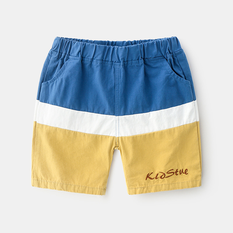男童运动短裤夏季拼色儿童纯棉五分裤童装潮宝宝小童夏装休闲裤子视频