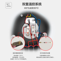 美的电蒸锅 DHN30A 多功能自动断电双层电蒸锅 多重火力调节 304不锈钢锅体 4.5L防干烧功能4-6L