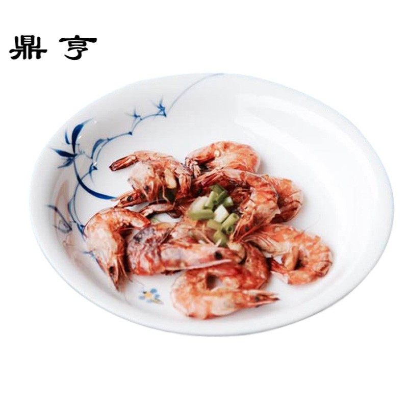鼎亨原创手工景德镇陶瓷餐具盘子菜盘家用中式创意餐具圆盘平盘子
