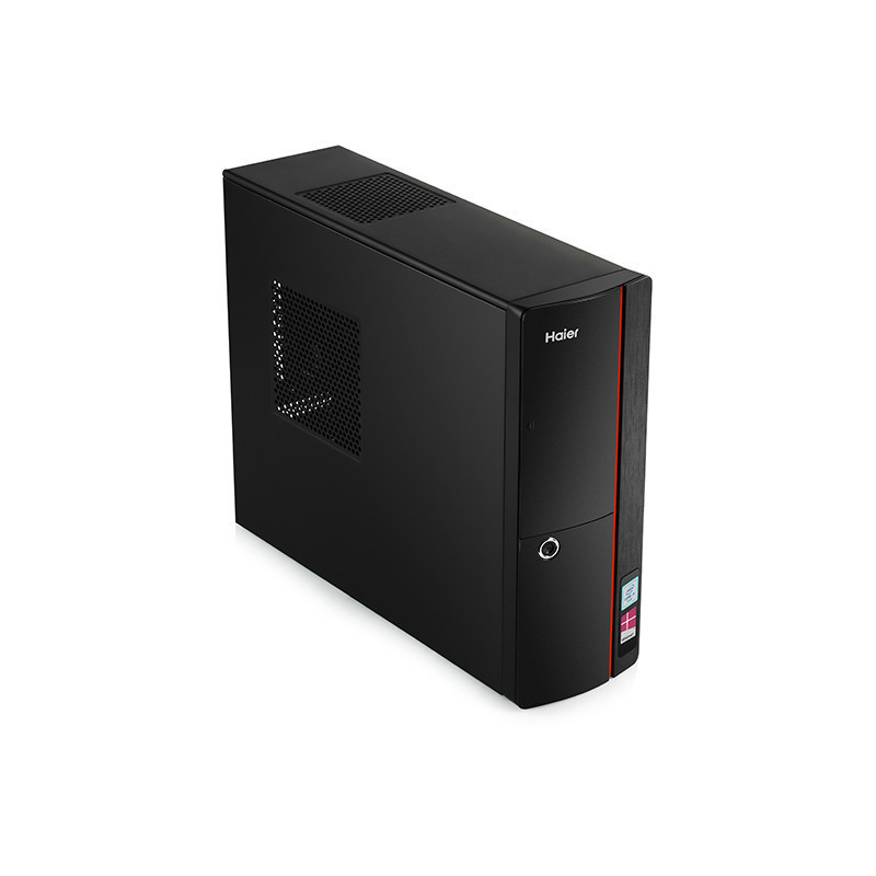 海尔(Haier)极光H5 台式电脑套机 20.7英寸显示器(Intel i3-7100 4GB 1TB 正版Win10)家用影音学生学习办公商用台式电脑