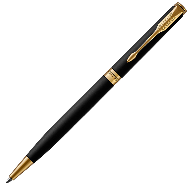 派克(PARKER)新品卓尔磨砂黑杆金夹原子笔