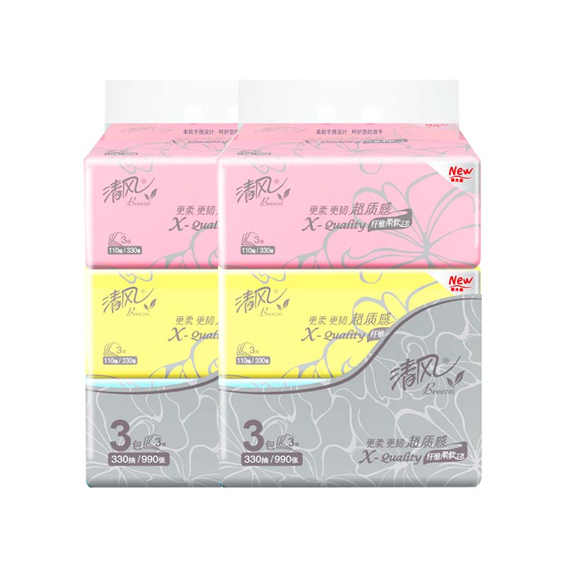 清风 AR33LS-2T 三层110抽超质感抽纸3包/提*2提ZC -高清大图