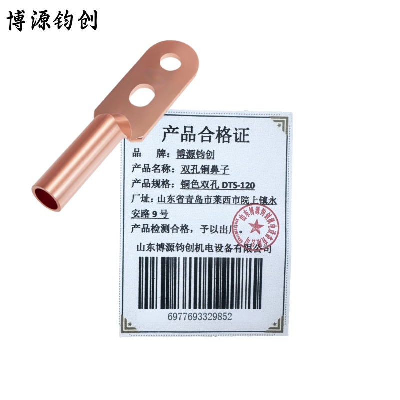 博源钧创 双孔铜鼻子 铜色双孔DTS-120 个高清大图