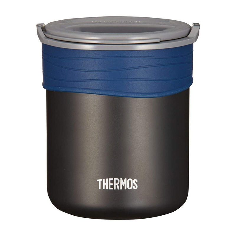 膳魔師THERMOS不锈钢真空断热保温便当盒附保温袋 JBP-360 BK 360ml 黑色
