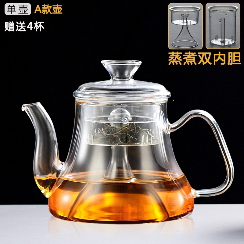 黄金蛋玻璃煮茶壶蒸茶器单壶透明套装白茶烧水电电陶炉