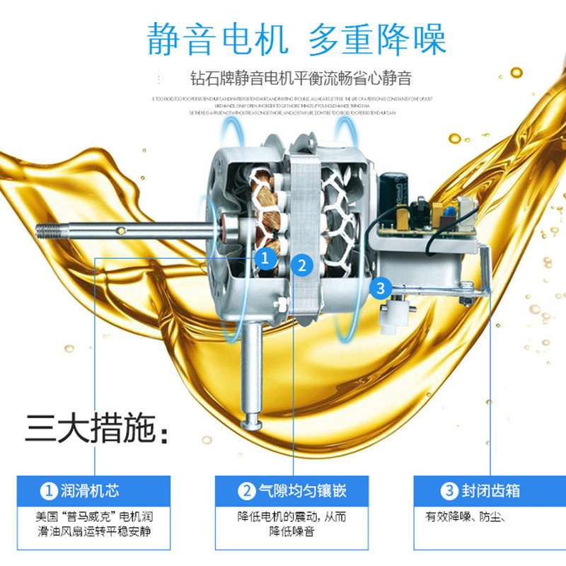 钻石牌壁扇家用遥控壁挂式电风扇静音摇头餐厅宿舍工业扇 16寸遥控款高清大图