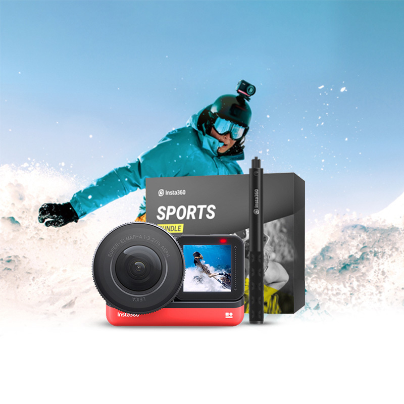 Insta360 ONER 一英寸徕卡版 滑雪套装礼盒（主机 120自拍杆 滑雪配件 ）运动相机全景相机运动摄像机