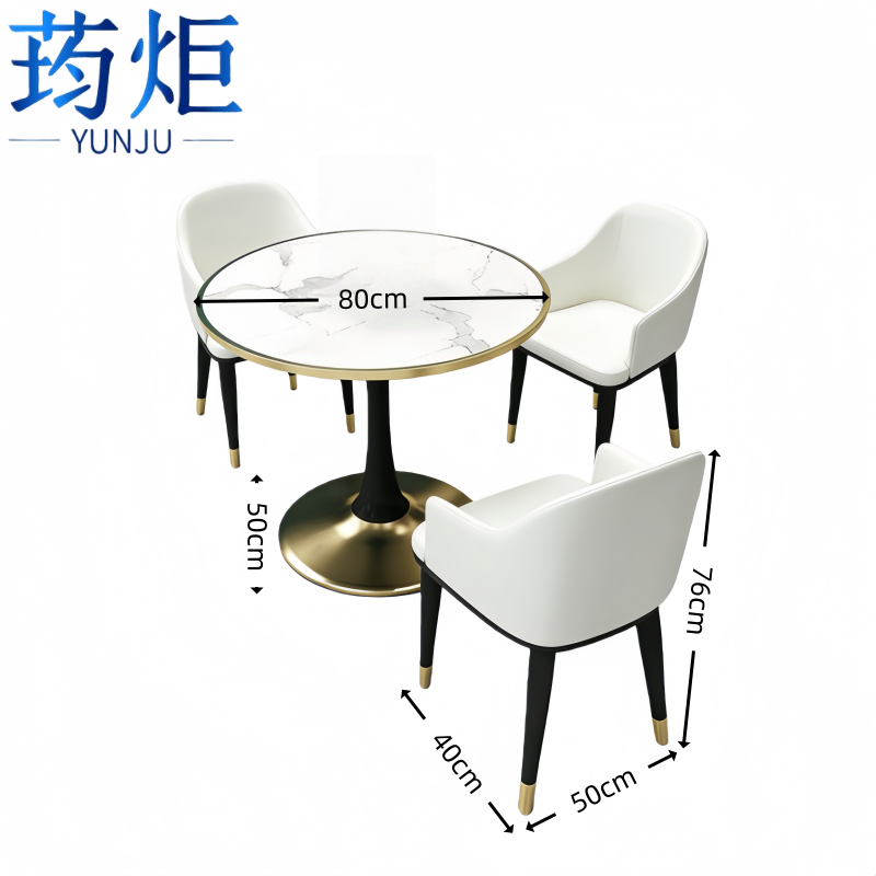 荺炬洽谈桌椅一桌两椅灰组高清大图