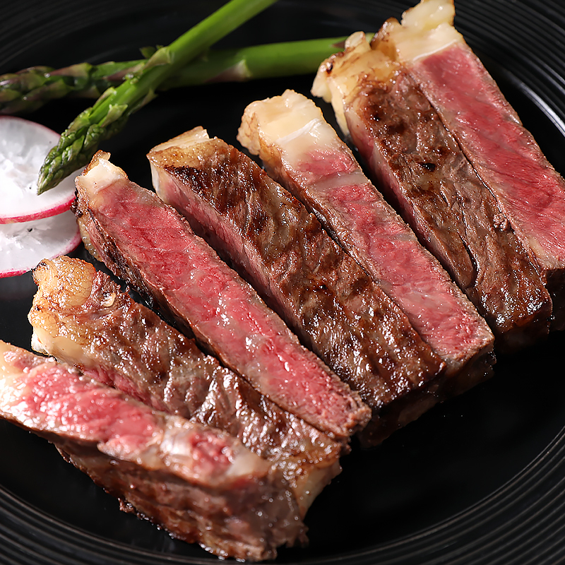 暖男厨房和牛m9牛排西冷雪花原切谷饲牛排家庭牛扒300g