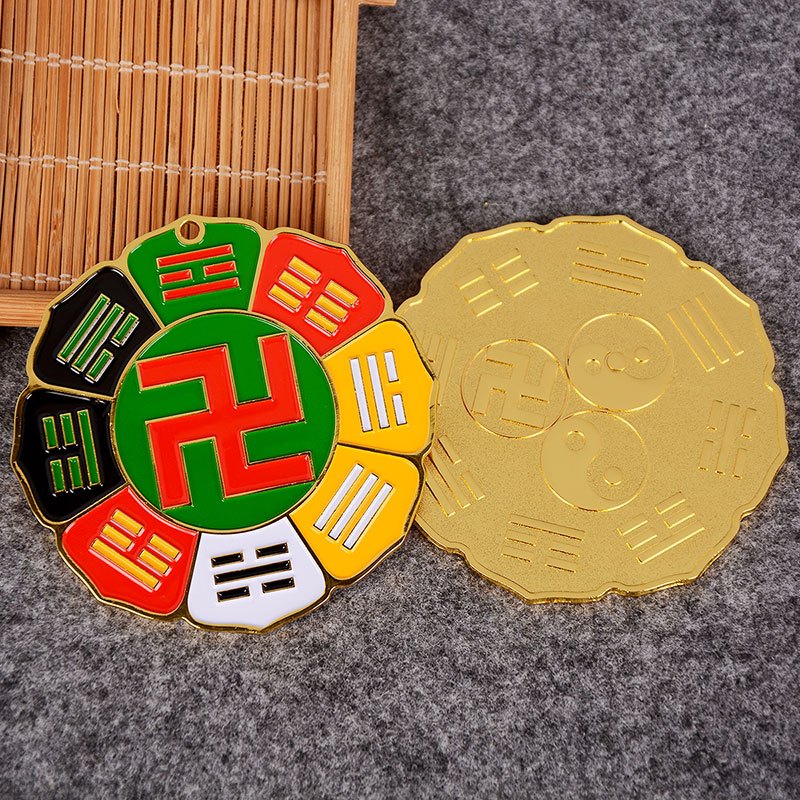 宏图好运莲花八卦万字符能量卍太极八卦补角牌房屋缺角万字牌