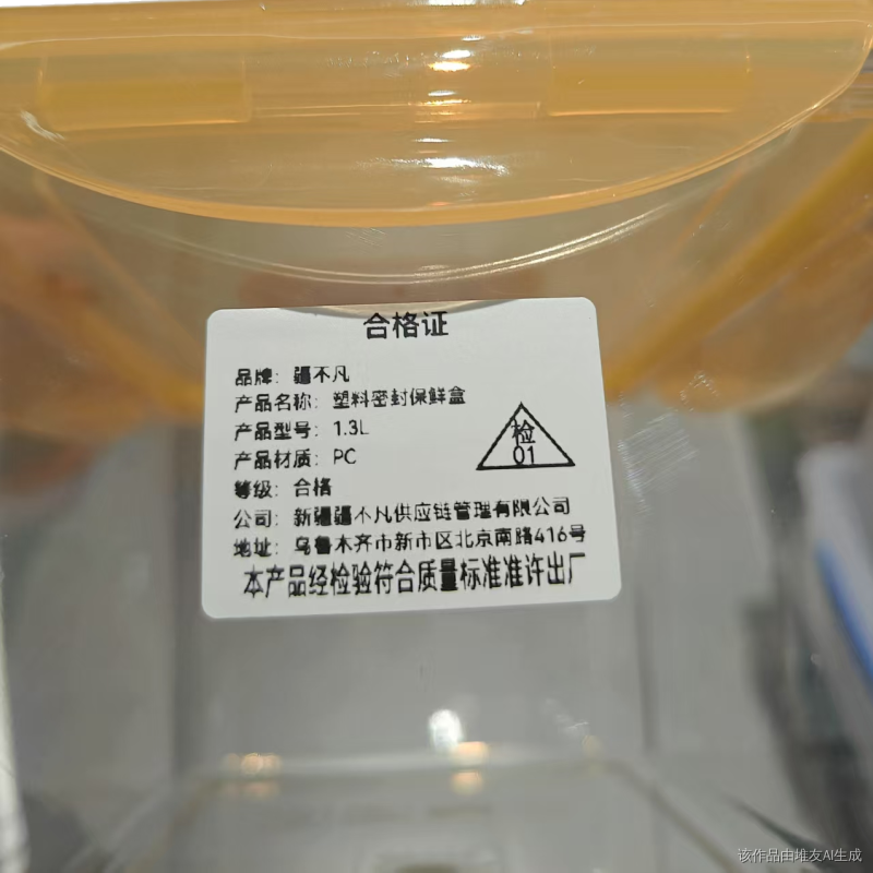 [疆不凡] 塑料密封保鲜盒1.3L个高清大图