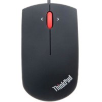 联想 ThinkPad 小黑鼠 蓝光鼠标 商务办公平板家用台式笔记本电脑通用 有线鼠标 (磨砂黑)