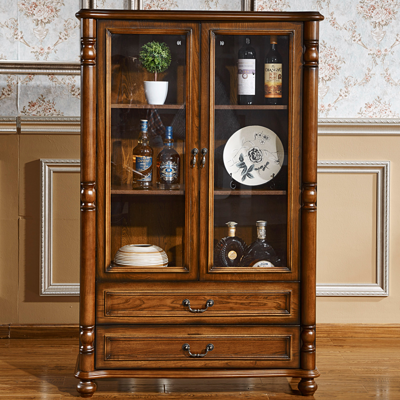 美式酒柜现代简约客厅柜子靠墙餐厅法耐小型双家用餐边柜矮边柜视频