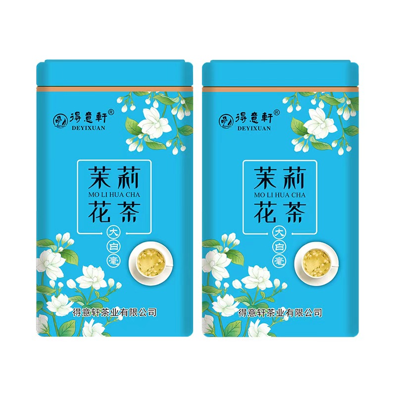 得意軒 茉莉花茶 大白毫 特级 100g 罐高清大图