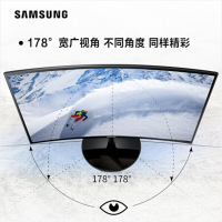三星(SAMSUNG)C27F390FHC 27英寸曲面 1800R曲率大屏高清 护眼不闪屏 可壁挂 电脑显示屏 (HDMI+VGA)