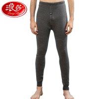 浪莎男士保暖裤男加绒加厚羊毛护膝棉防寒宽松秋冬加大码打底毛裤 XL 深灰