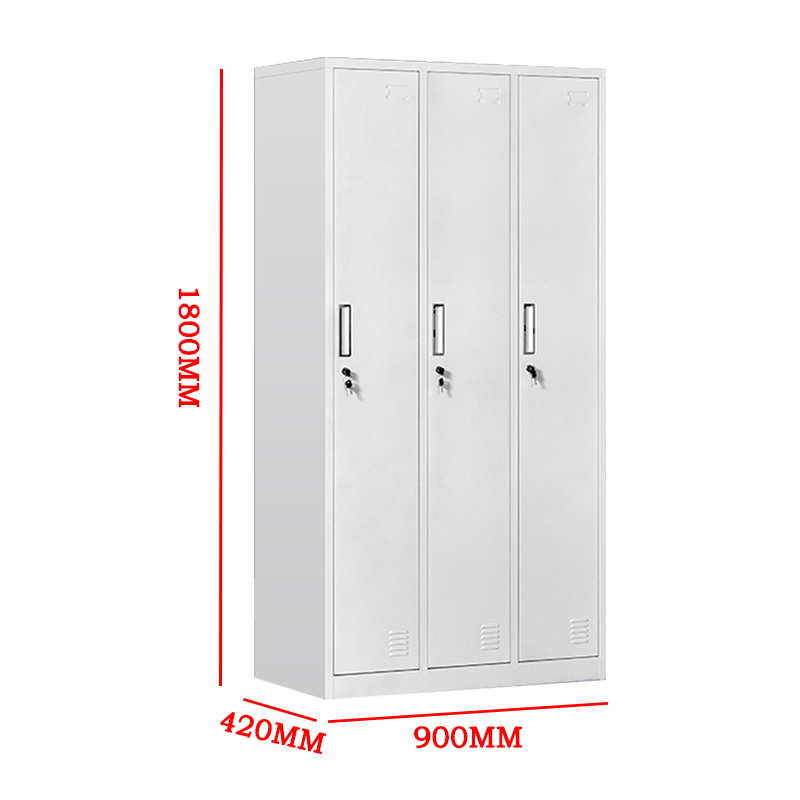 DXBG文件柜办公柜储物柜三门更衣柜900*420*1800高清大图